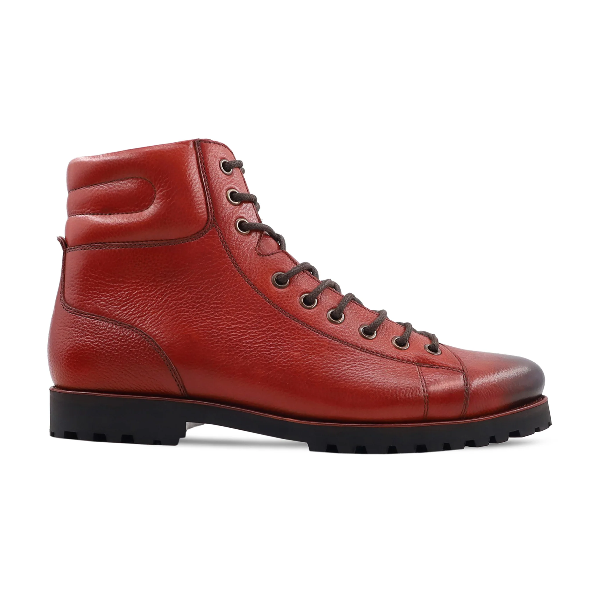Tambo - Men's Orange Tan Pebble Grain Leather Boot - Image 2