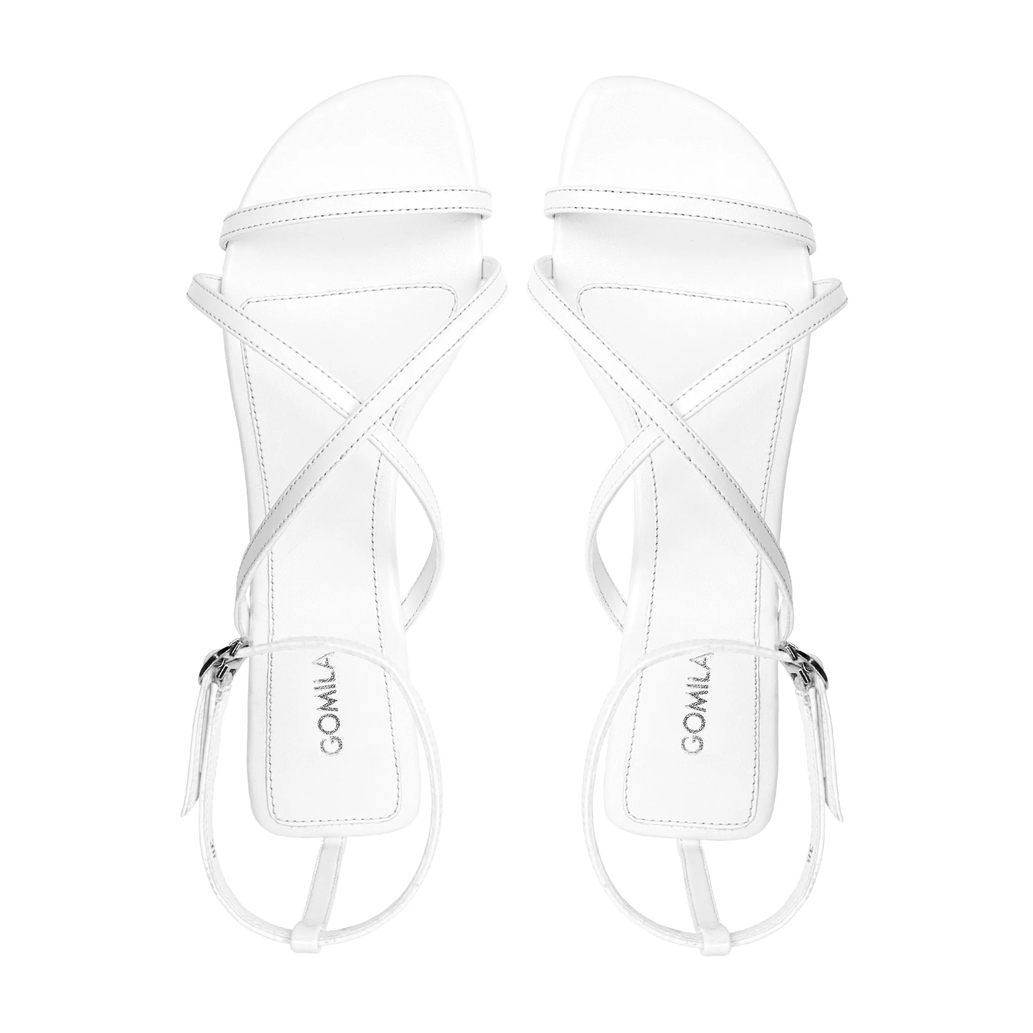 Tessa - Women's White Strapped Sandal - Image 3