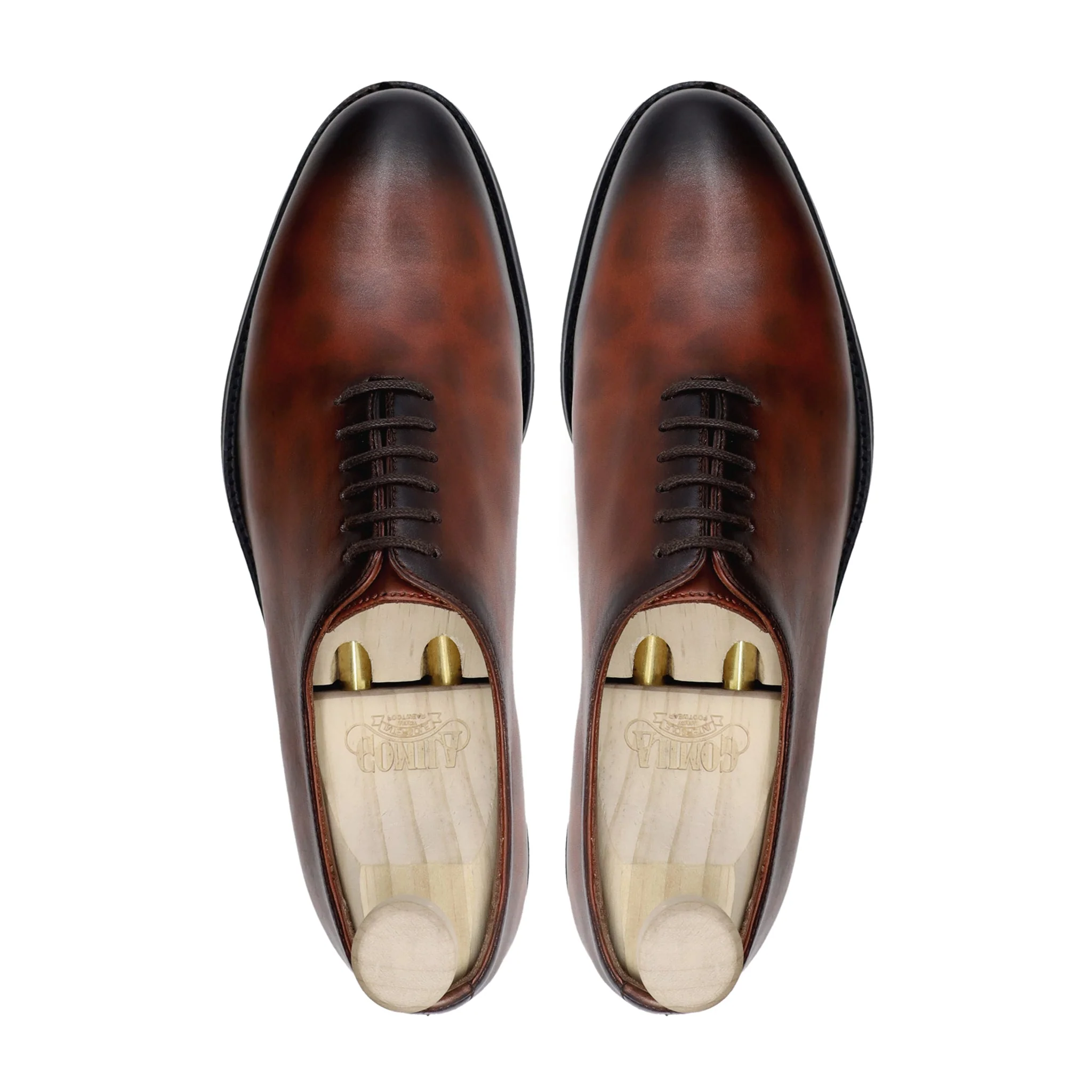Ticus - Men's Burnished Brown Calf Leather Wholecut Shoe - Image 3
