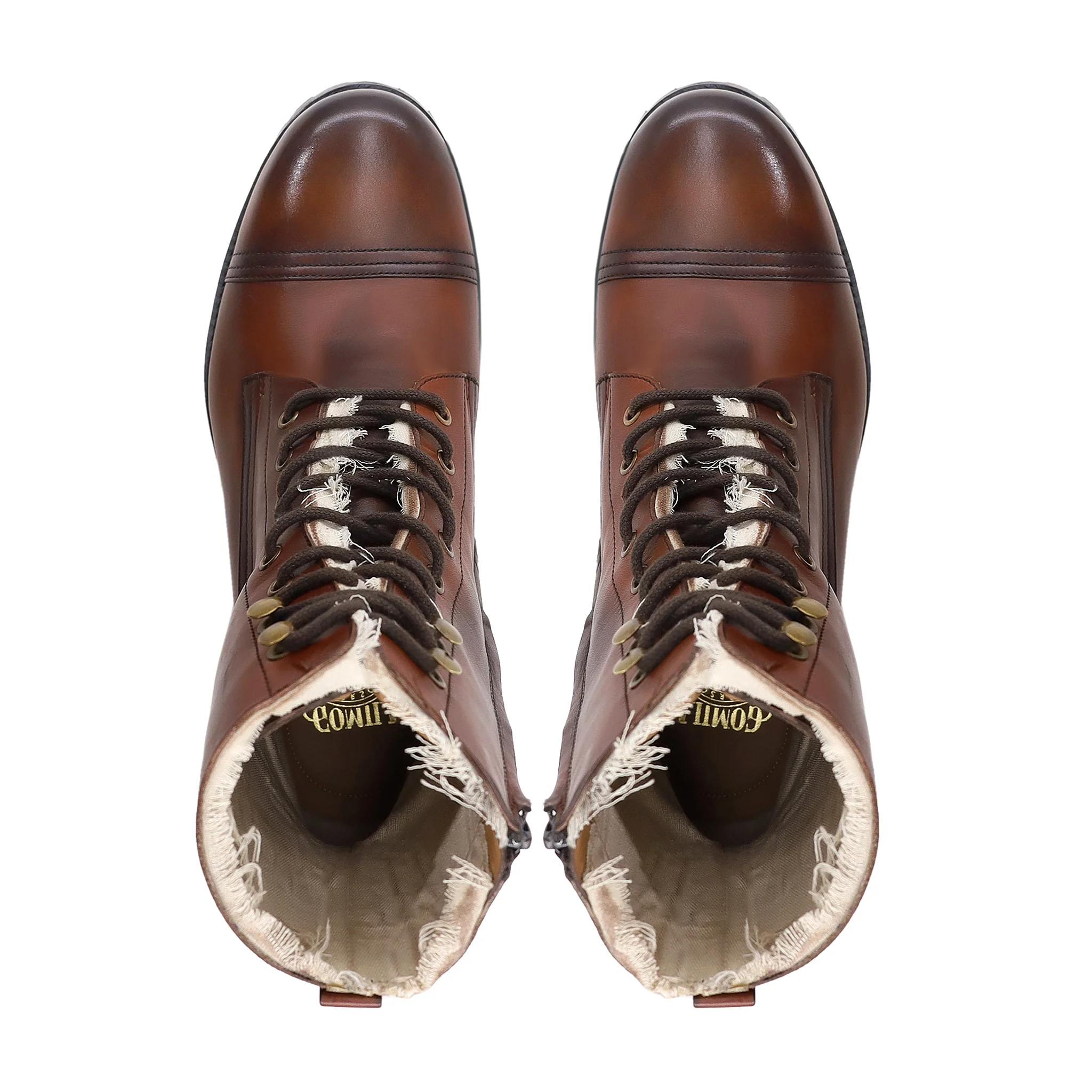 Tyrus - Men's Burnished Brown Calf Leather Boot - Image 3