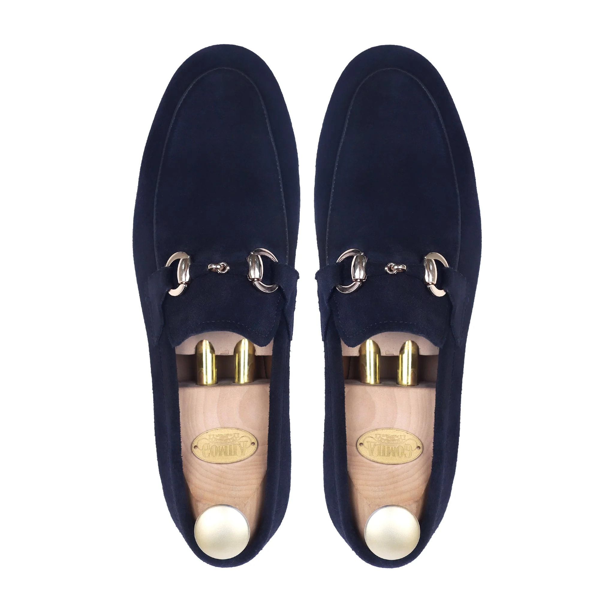 Vesco - Men's Navy Blue Suede Loafer - Image 3