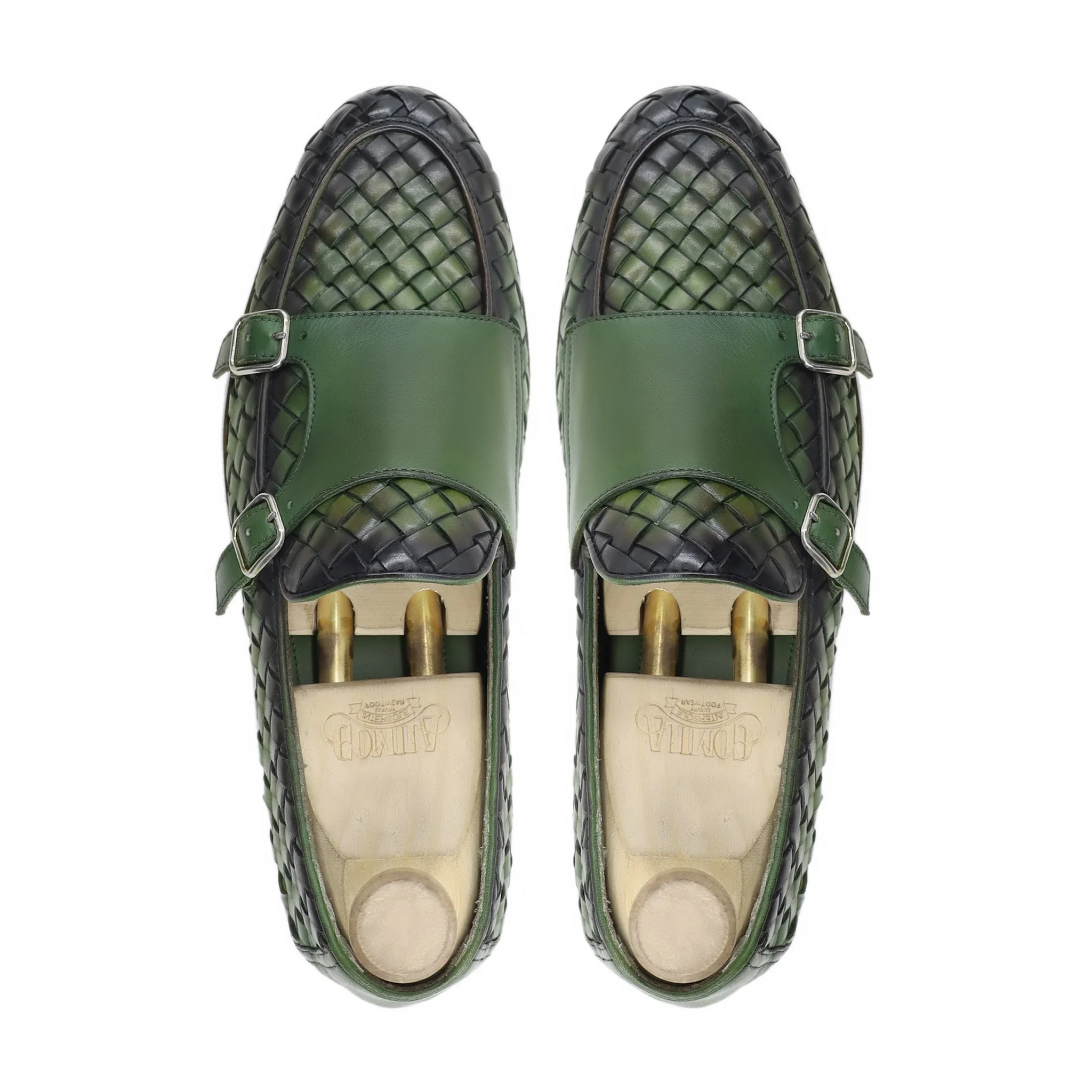 Vorkuta - Men's Burnished Green Hand Woven Calf Leather Loafer - Image 3