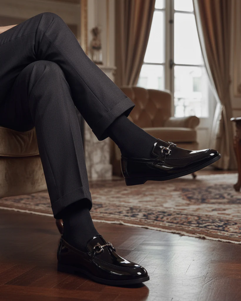 Washy - Men's Black Patent Leather Loafer - Image 4