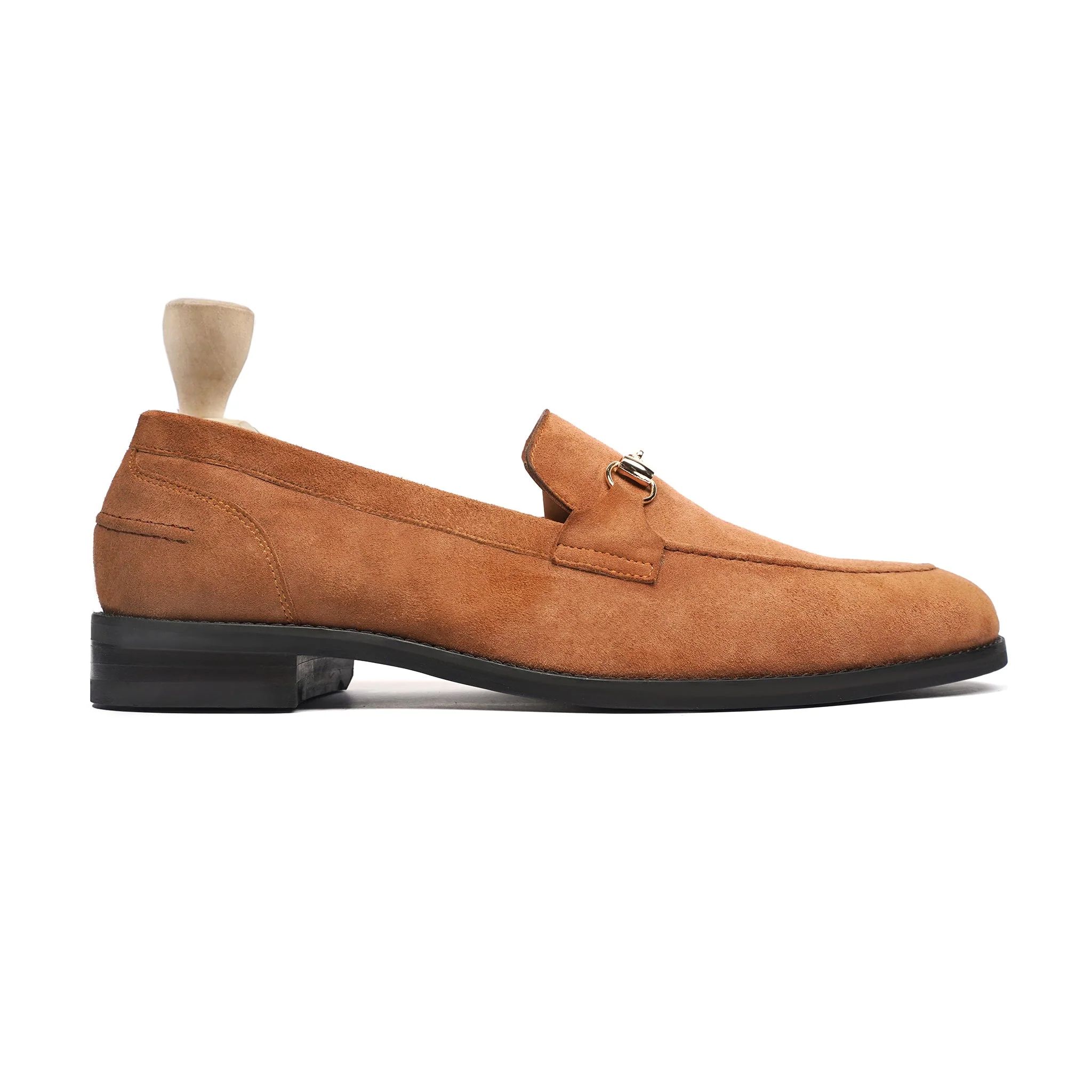 Watson - Men's Tan Kid Suede Loafer - Image 2