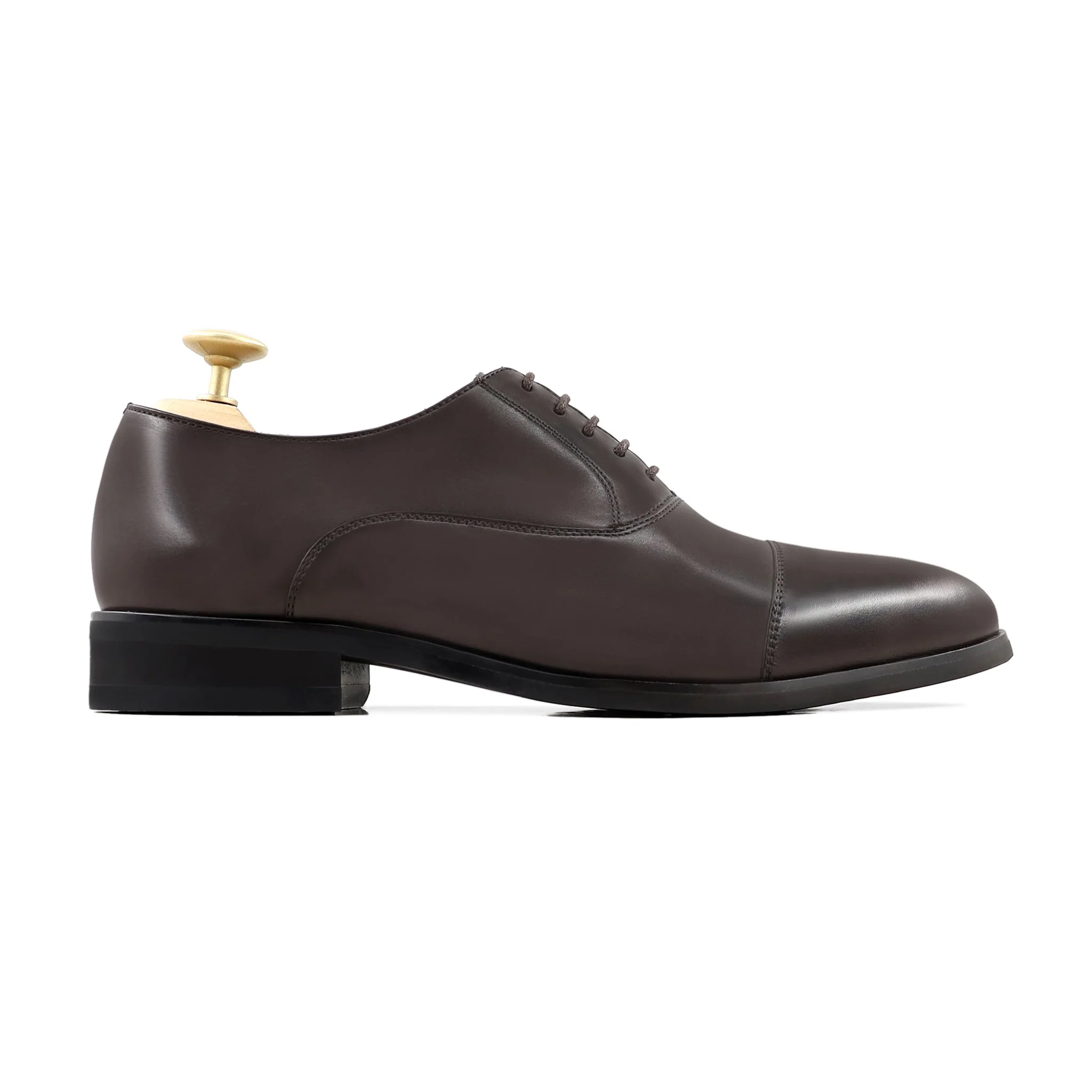 Westminister - Men's Dark Brown Calf Leather Oxford Shoe - Image 2