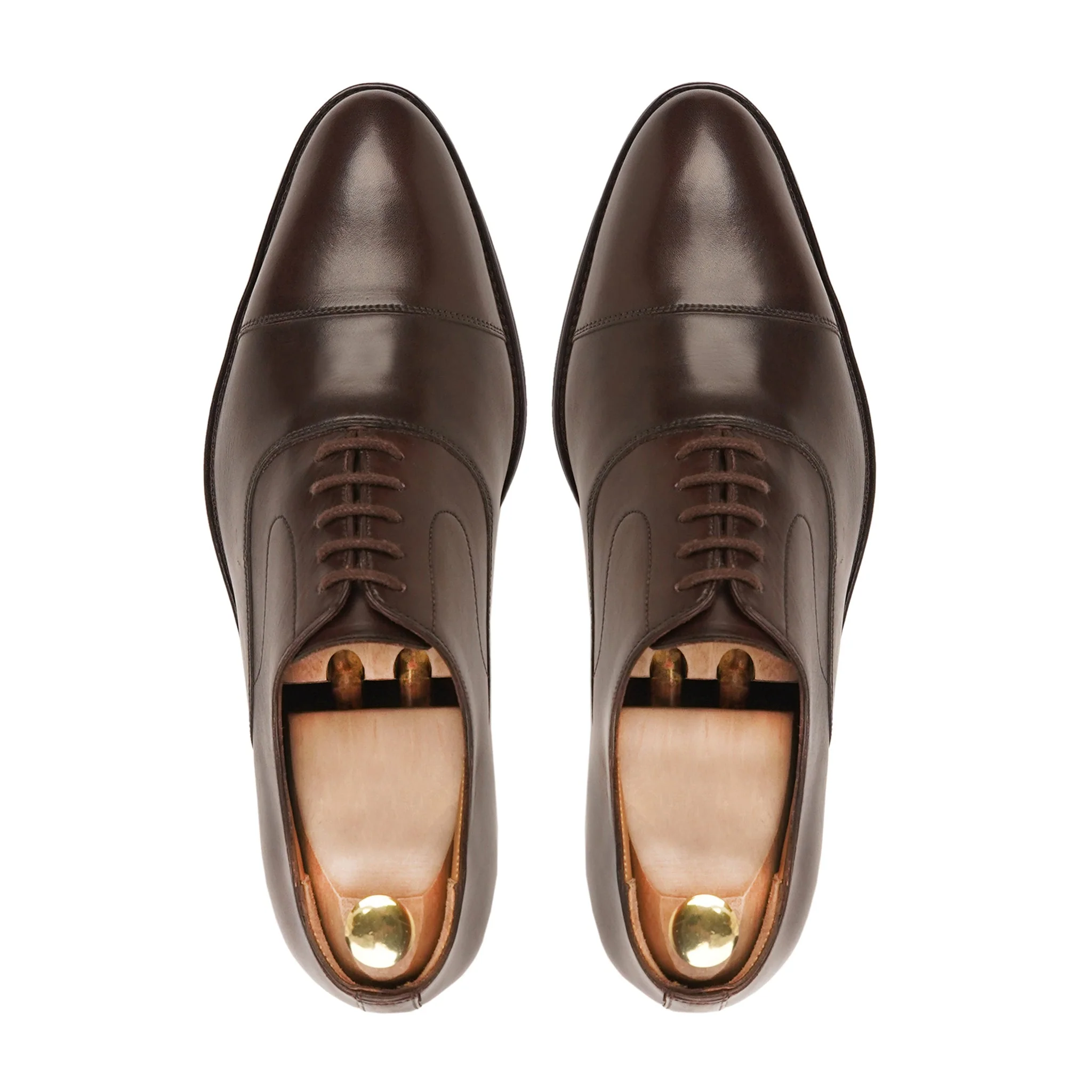Wickford - Men's Dark Brown Calf Leather Oxford Shoe - Image 3