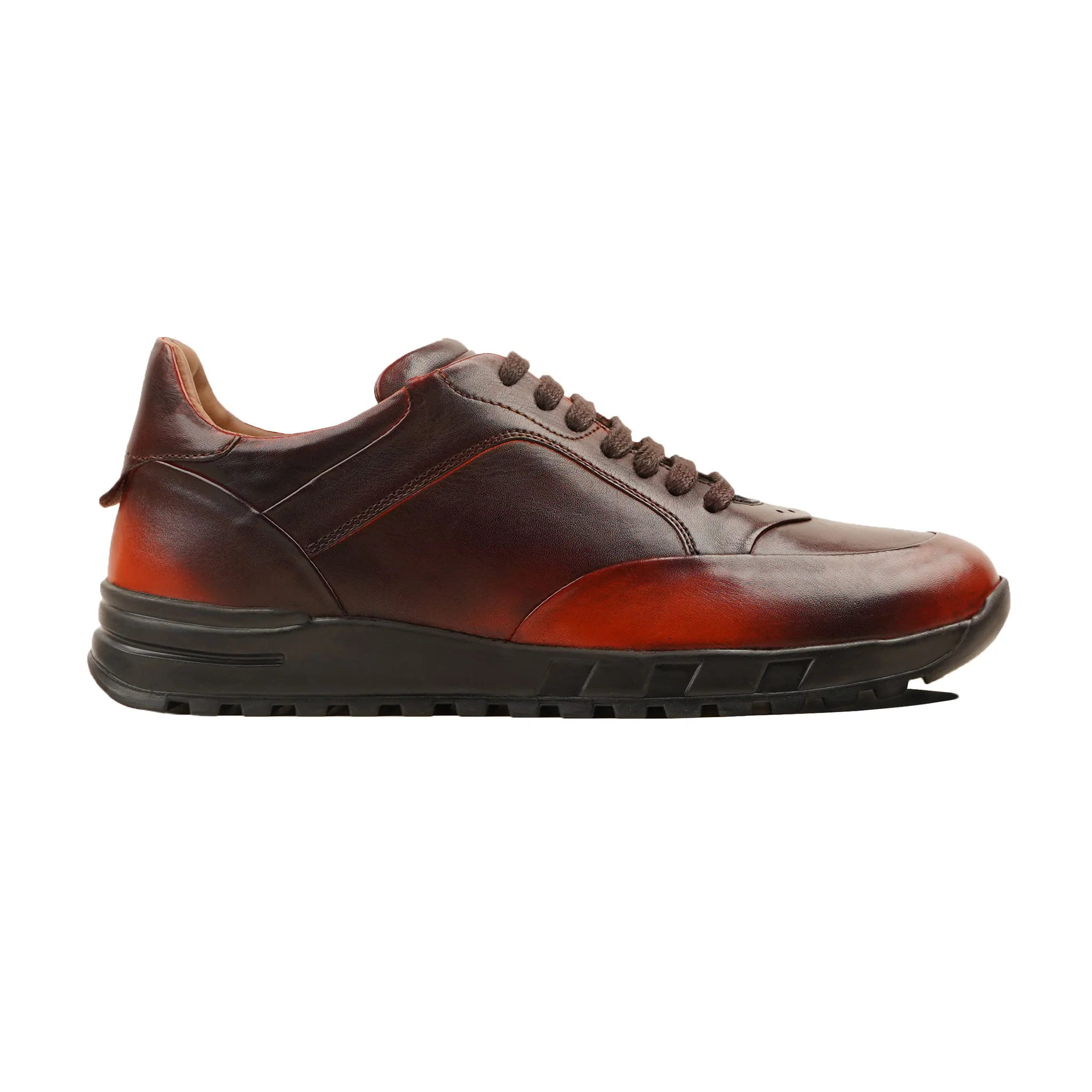 Bigar - Men's Brown Calf Leather Jogger - Image 2