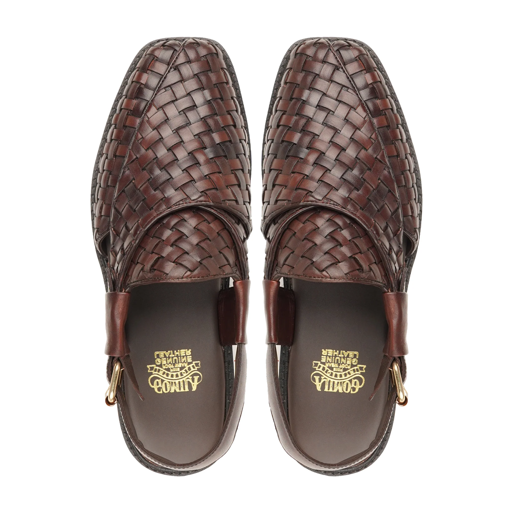Yukiko - Men's Oxblood Hand Woven Calf Leather Sandal - Image 3