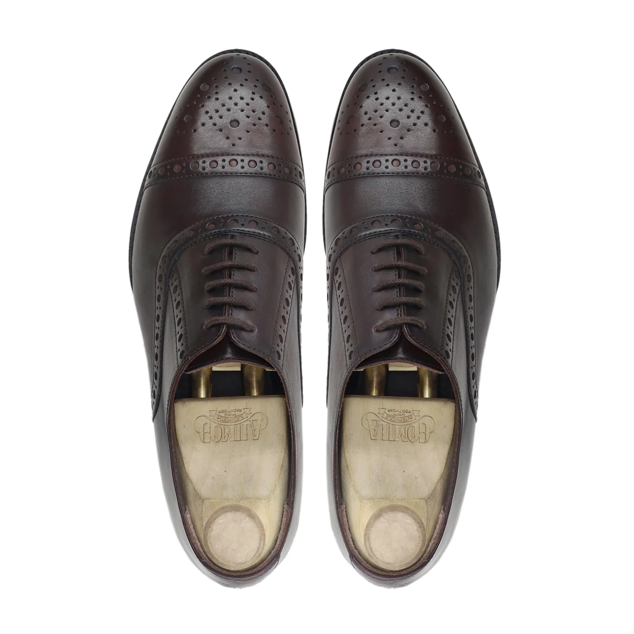 Yuya - Men's Dark Brown Calf Leather Oxford Shoe - Image 3