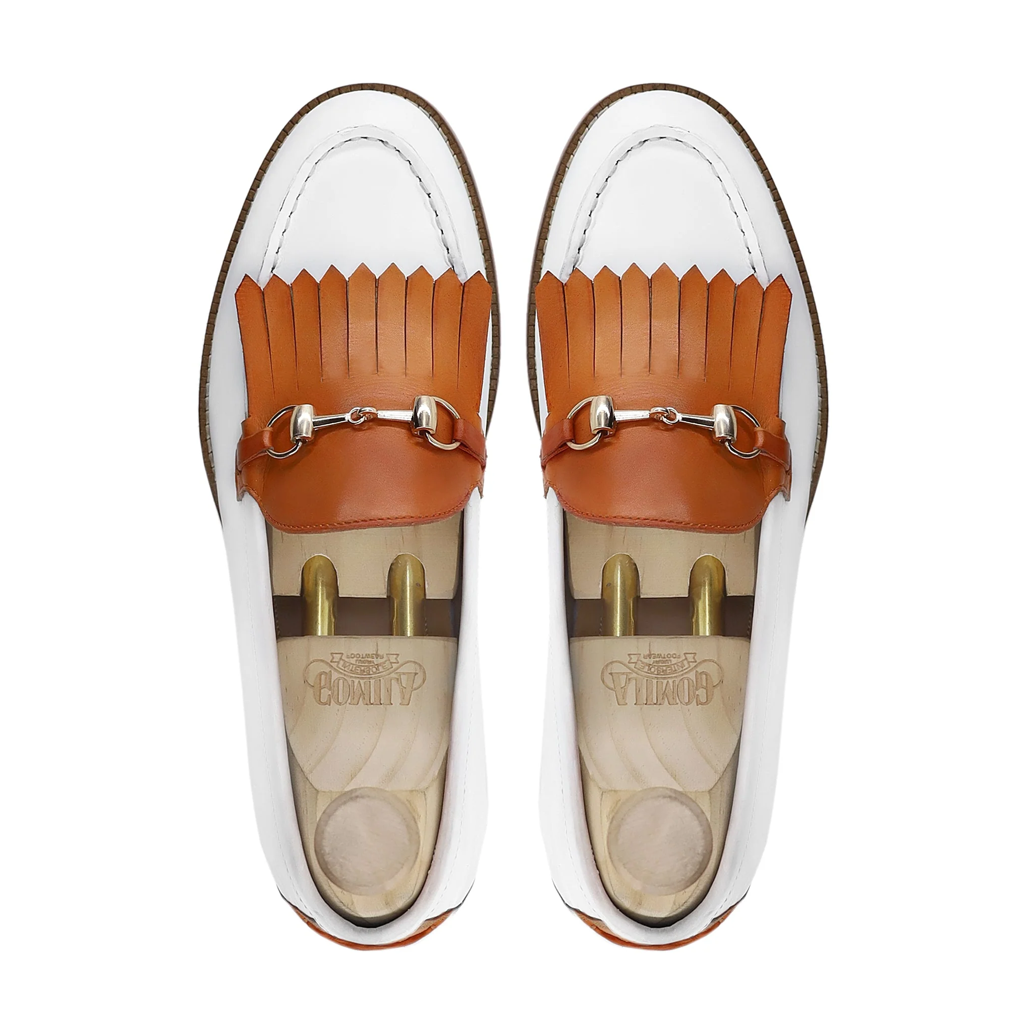 Zaidin - Men's White and Tan Calf Leather Loafer - Image 3