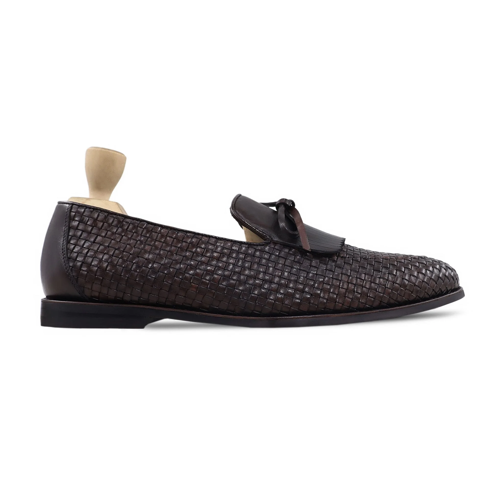 Zeal - Men's Dark Brown Hand Woven Calf Leather Loafer - Image 2
