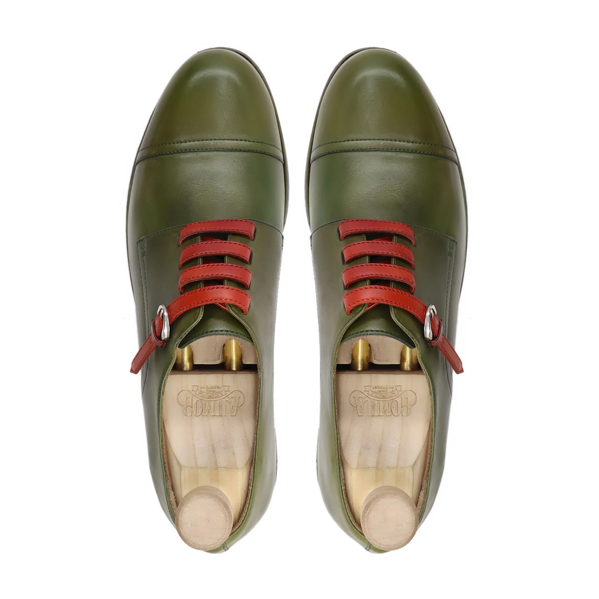 Zhade - Men's Green Calf Leather Derby Shoe - Image 3